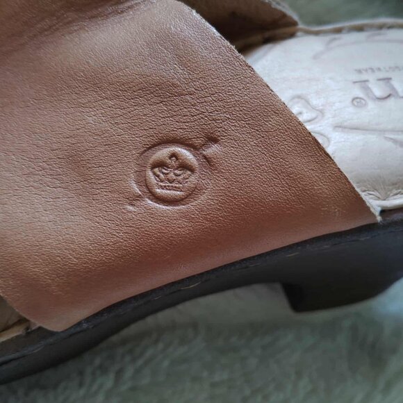 Born Hand Crafted Footwear, Size 8M, Tan, Used, Wedges Sandals - Picture 5 of 6